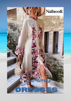 floral-print midi dress